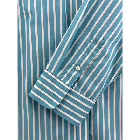 Lauren Ralph Lauren Size 2X Button Up Shirt Stripe Long Sleeve Preppy Classic - Picture 7 of 7